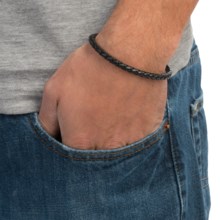44%OFF メンズブレスレット 最大リードウーブンレザーブレスレット - （男性用）マグネットクロージャー Max Reed Woven Leather Bracelet - Magnet Closure (For Men)画像